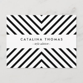 Retro Mod Schwarz-Weiß-Muster-Postkarte Postkarte