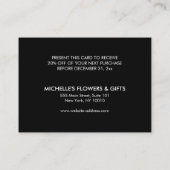 Retro Mod Schwarz-weißes Muster Gold Emblem Coupon (Rückseite)