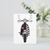 Retro Mod Scooter Postkarte (Stehend Vorderseite)
