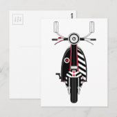 Retro Mod Scooter Postkarte (Vorne/Hinten)