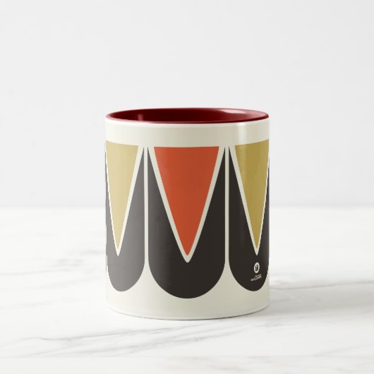 Retro Mod Ski Graphic Tasse Braungelb Orange (Mittel)