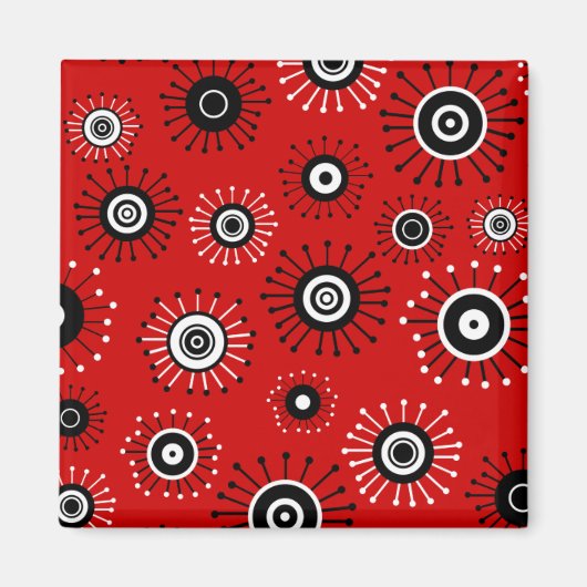 Retro Mod Sternexplosion Magnet (Vorne)