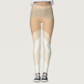 Retro Mod Waves Earthy Neutral Mode Leggings (Vorderseite)