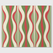 Retro Mod Weihnachts-Stundenglas Abstraktes Muster Geschenkpapier (Flach)