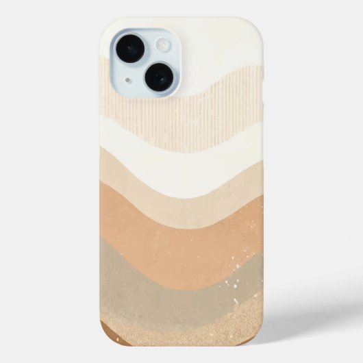 Retro-Mod-Wellen Erdiges Neutraldesign Case-Mate iPhone Hülle (Rückseite)