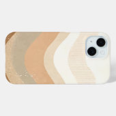 Retro-Mod-Wellen Erdiges Neutraldesign Case-Mate iPhone Hülle (Rückseite (Horizontal))