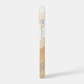 Retro-Mod-Wellen Erdiges Neutraldesign iPhone 15 Hülle (Linke Seite)