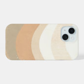 Retro-Mod-Wellen Erdiges Neutraldesign iPhone 15 Hülle (Rückseite (Horizontal))