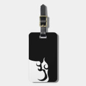 Retro Mod Woman Gepäckanhänger (Vorderseite vertikal)