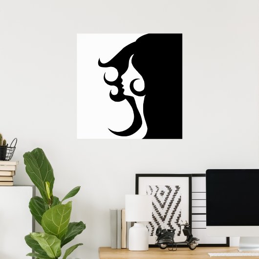 Retro Mod Woman Poster (Heimbüro)