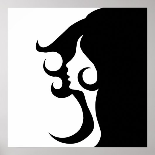 Retro Mod Woman Poster (Vorne)