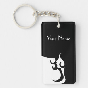 Retro Mod Woman Schlüsselanhänger