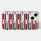 Retro Mod Zig Zag Muster Rote Schwarze Kunst Case-Mate iPhone Hülle (Rückseite (Horizontal))