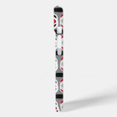 Retro Mod Zig Zag Muster Rote Schwarze Kunst Case-Mate iPhone Hülle (Rückseite / Links)