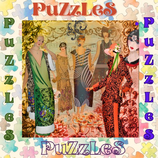 Retro-Mode für Damen Puzzle