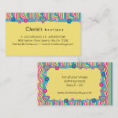 Retro Mode-Herz-Visitenkartegelb persönlich Visitenkarte (Vorne/Hinten)