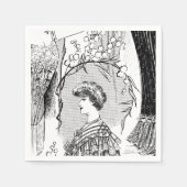 Retro-Mode-Illustrationscollage Serviette (Vorderseite)
