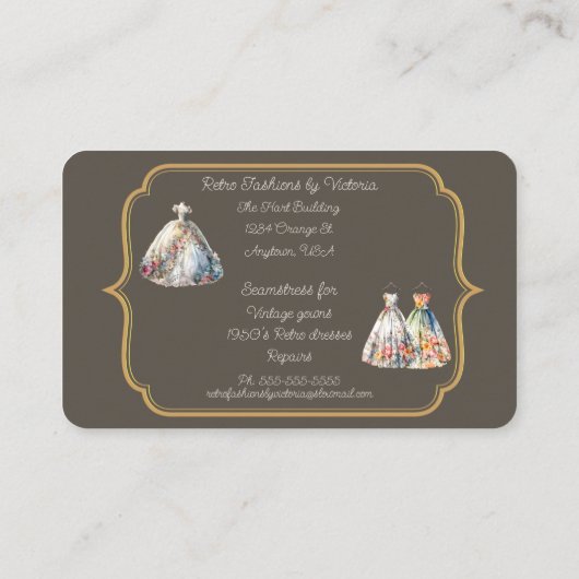 Retro-Mode Visitenkarte (Rückseite)