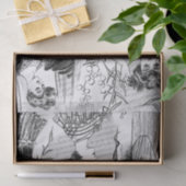 Retro Modeillustrationscollage Seidenpapier (Geschenk)