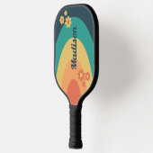 Retro Modern Arch Personalisiert Pickleball Schläger (Links)