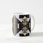 Retro Modern Art Deco Inspiriert Kaffee Tasse (VorderseiteRechts)