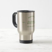 Retro Modern Bachelorette Green Personalisiert Reisebecher (Vorderseite Links)