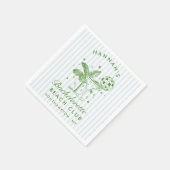 Retro Modern Bachelorette Grünbuch Napkins Serviette (Ecke)