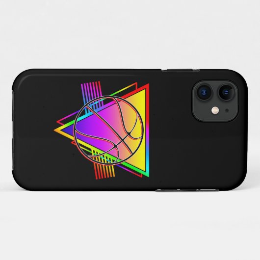 Retro Modern Basketball Ball Case-Mate iPhone Hülle (Rückseite (Horizontal))