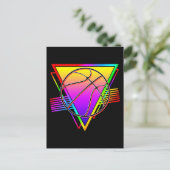 Retro Modern Basketball Ball Postkarte (Stehend Vorderseite)