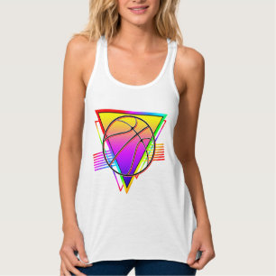 Retro Modern Basketball Ball Tank Top