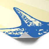 Retro modern beach striped wedding welcome sign poster (Ecke)