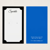 Retro Modern Black Earring Display Card (Vorne & Hinten)