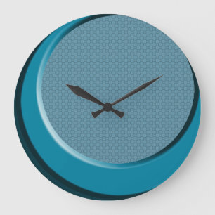 Retro Modern Blue 50's Style Wall Clock Große Wanduhr