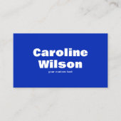 Retro Modern Blue Beruflich Foto QR Code Visitenkarte (Vorderseite)