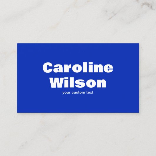 Retro Modern Blue Beruflich Foto QR Code Visitenkarte (Vorderseite)