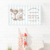 Retro Modern Blue & Brown Bachelorette Weekend Banner (Insitu)