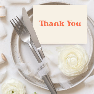 Retro Modern Bold & Chic Wedding Dankeskarte