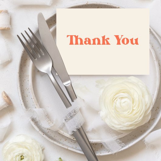 Retro Modern Bold & Chic Wedding Dankeskarte