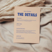 Retro Modern Bold Typografy Wedding Details Begleitkarte