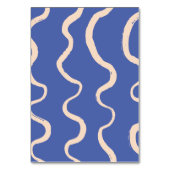 Retro Modern Bold Typography Dark Blue Wedding Tischnummer (Rückseite)