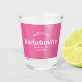 Retro Modern Bright Pink Girly Bachelorette Schnapsglas