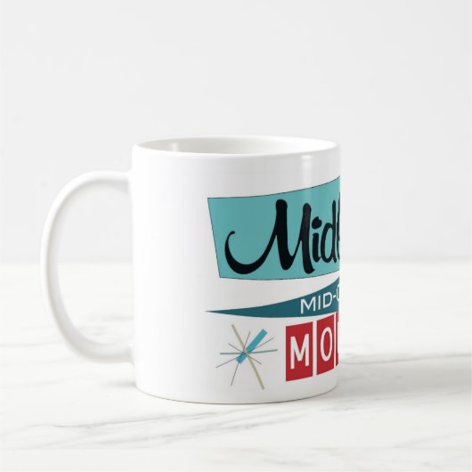 Retro Modern Celebration Tasse - Hell White 11 oz (Links)