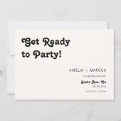 Retro Modern Chic Black Schachbrett Save the Date Einladung (Vorderseite)