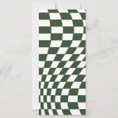 Retro Modern Chic Schachbrett Menu (Rückseite)