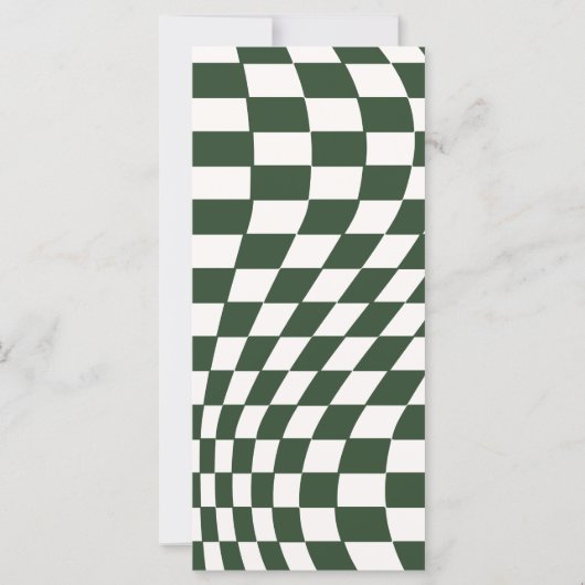 Retro Modern Chic Schachbrett Menu (Rückseite)