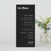 Retro Modern Chic Schachbrett Menu (Stehend Vorderseite)