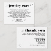 Retro Modern Chic Schmuckpflege Vielen Dank für Ih Begleitkarte (Vorne/Hinten)