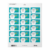 Retro Modern Christmas Return Address Label Adressaufkleber (Vorne)