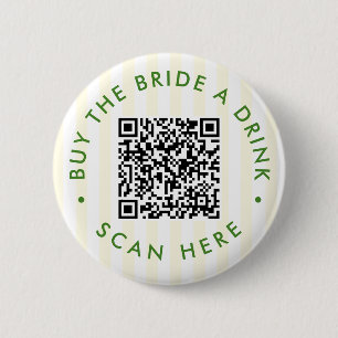 Retro Modern Cocktail Green Bachelorette Button