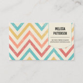 Retro Modern Colour Stripes Business Card Visitenkarte (Vorderseite)